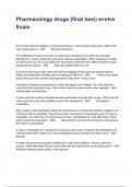 Pharmacology drugs &lpar;final hesi&rpar; evolve Exam