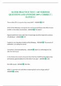 RATER PRACTICE TEST &vert; 140 VERIFIED QUESTIONS AND ANSWERS 100&percnt; CORRECT &vert; RATED A&plus;