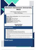 C784 Applied Healthcare Statistics 2024-2025  WGU C784 - APPLIED HEALTHCARE STATISTICS OBJECTIVE ASSESSMENT 1 WGU EXAM QUESTION AND CORRECT ANSWERS &vert; 100&percnt; Pass Guaranteed &vert; Graded A&plus; &vert;