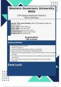 C784 Applied Healthcare Statistics 2024-2025  WGU C784 Applied Healthcare Statistics Latest OA Objective Assessment Exam Graded A&plus; Complete 70 Questions Fully Solved 100&percnt; ORIGINAL &vert; 100&percnt; Pass Guaranteed &vert; Graded A&plus; &vert;