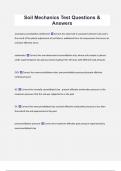 Soil Mechanics Test Questions &  Answers