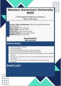 Western Governors University WGU C784 Applied Healthcare Statistics 2024-2025 WGU C784 OA Objective Assessment  Exam Preparation Compilation Bundle &vert; Grades A &vert; 100&percnt; Pass Guarantee &vert; Achieve Success&excl; 