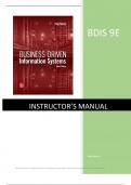 Solution Manual For Business Driven Information Systems&comma; 9th Edition By Paige Baltzan and Amy Phillips &copy; 2025 Chapter 1-9 With Appendix &lpar;A B C D E F&rpar;