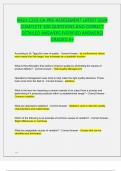 WGU C215 OA AND PRE -ASSESSMENT LATEST 2024&sol; 2025 TEST BANK&vert; C215 OPERATIONS MANAGEMENT OA & PA EXAM WITH COMPLETE 300 REAL EXAM QUESTIONS AND CORRECT DETAILED ANSWERS &lpar;VERIFIED ANSWERS&rpar; ALREADY GRADED A&plus;
