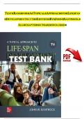 TEST BANK For A Topical Approach to Lifespan Development 11th Edition By John Santrock&vert; Verified Chapter's 1 - 17 &vert; Complete