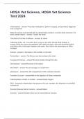 HOSA Vet Science&comma; HOSA Vet Science Test 2024 Questions and Answers Graded A&plus;