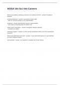 HOSA Vet Sci-Vet Careers Questions and Answers 2024
