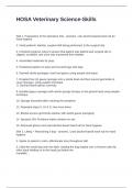 HOSA Veterinary Science-Skills Questions and Answers 2024
