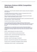 Veterinary Science HOSA Competition Study Guide Questions and Answers 