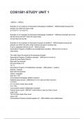 COS1501-STUDY UNIT 1 QUESTIONS AND CORRECT DETAILED ANSWERS WITH RATIONALES 2025&sol;2026 &lpar;VERIFIED ANSWERS&rpar; &vert;ALREADY GRADED A&plus;