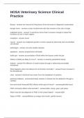 HOSA Veterinary Science Clinical Practice Questions and Answers