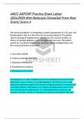 ANCC AGPCNP Practice Exam Latest  2024&sol;2025 With Rationale &lpar;Complied From Real  Exam&rpar; Score A