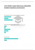 CCC1 EXAM 2 latest 2024 Exam 2024&sol;2025 Graded A Question and Answers