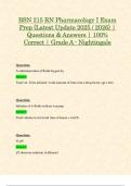 BSN 215 RN Pharmacology I Exam Prep &lpar;Latest Update 2025 &sol; 2026&rpar; &vert; Questions & Answers &vert; 100&percnt; Correct &vert; Grade A - Nightingale