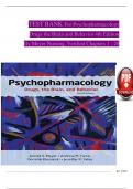 TEST BANK For Psychopharmacology&colon; Drugs&comma; the Brain&comma; and Behavior&comma; 4th Edition By Meyer Nursing&comma; Verified Chapters 1 - 20&comma; Complete Newest Version