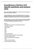 Expeditionary Warfare Unit Specific questions and answers 2025