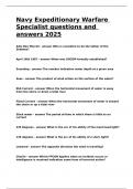 Navy Expeditionary Warfare Specialist questions and answers 2025