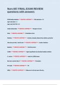 Nurs 607 FINAL EXAM REVIEW questions with answers