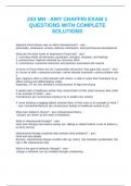243 MH - AMY CHAFFIN EXAM 1 QUESTIONS WITH COMPLETE SOLUTIONS
