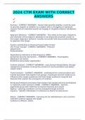 2024 CTM EXAM WITH CORRECT ANSWERS &Tab;