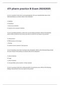 ATI pharm practice B exam 2024&sol;2025 with 100&percnt; correct answers