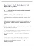Bual Exam 1 Study Guide Questions & Answers 2024&sol;2025