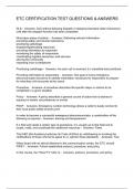 ETC CERTIFICATION TEST QUESTIONS & ANSWERS