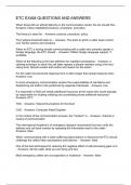 ETC EXAM QUESTIONS AND ANSWERS