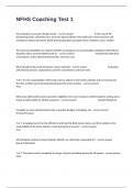 NFHS Coaching Test 1 Actual Questions And Correctly Well Defined Answers&period;