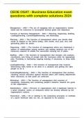 CEOE OSAT - Business Education exam questions with complete solutions 2024&period;