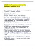 CEOE OSAT exam questions with complete solutions 2024&period;