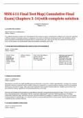 MSN 611 Final Test Map&vert; Cumulative Final Exam&vert; Chapters 1-14&vert;with complete solution