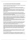 QI 102 EXAM QUESTIONS AND ANSWERS 2024