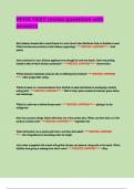 PFHS TEST review questions with answers