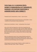 TCCD FINAL CH 1-10 REVIEW &lpar;FRITZ&colon; MOSBY'S FUNDAMENTALS OF THERAPEUTIC MASSAGE&comma; 6TH EDITION&rpar; QUESTIONS & ANSWERS RATED 100&percnt; CORRECT&excl;&excl;