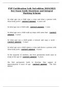 FNP Certification Leik 3rd edition 2024&sol;2025 Key Exam Guide Questions and Integral Marking Scheme