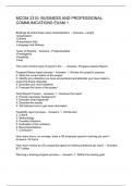 MCOM 2310&colon; BUSINESS AND PROFESSIONAL COMMUNICATIONS EXAM 1