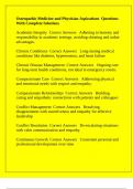 Osteopathic Medicine and Physician Aspirations  Questions With Complete Solutions