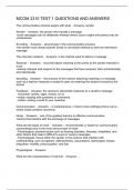 MCOM 2310 TEST 1 QUESTIONS AND ANSWERS