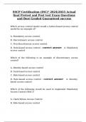 SSCP Certification &lpar;ISC&rpar;&sup2; 2024&sol;2025 Actual final Pretest and Post test Exam Questions and Best Graded Guaranteed success