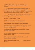 AAPD Oral Board Exam Questions With Complete Solutions