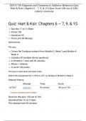 EDCO 740 Diagnosis and Treatment of Addictive Behaviors Quiz Hart & Ksir Chapters 6 &ndash; 7&comma; 9&comma; & 15 &lpar;Quiz Score 100 out of 100&rpar; Liberty University