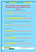 Star Guard Elite Exam Frequently Most  Tested Questions and Verified Accurate Answers