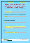 TFM Fire Extinguisher Rule&sol;Statues and  Codes Frequently Most Tested Questions  and Verified Accurate Answers
