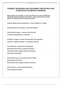 CURRENT DIAGNOSIS AND TREATMENT OBSTETRICS AND GYNECOLOGY EXAM WITH ANSWERS