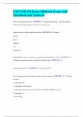 CSCI 340 OS Items Midterm Exam with Questions and Answers