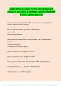 Applied Pharmacology for the Dental Hygienist chapter 5 Questions & CORRECT Verified ANSWERS &vert; Latest Update 2024-25