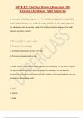 MCHES Practice Exam Questions 7th  Edition Questions And Answers