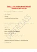CHES Exam-Area of Responsibility I Questions And Answers