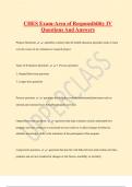 CHES Exam-Area of Responsibility IV Questions And Answers